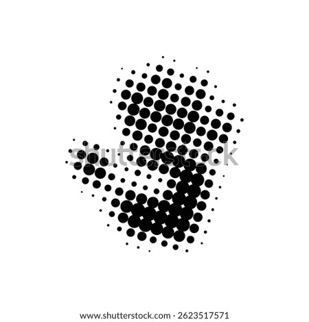human palm print halftone pattern