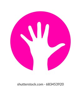 Human palm vector icon illustration isolated on white background