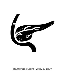 páncreas humano - icono de Vector	