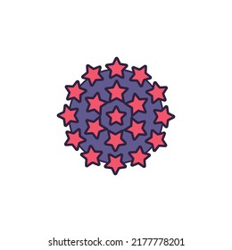 Human Papillomavirus (HPV) Icon. High Quality Coloured Vector Illustration.