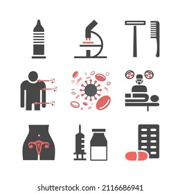 Human Papillomavirus Infection HPV. Vector Signs For Web Graphics.