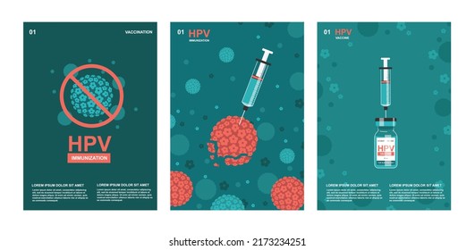 Humaner Papillomvirus-Impfstoff. Welt-Immunisierungspaket, Social-Media-Post, neu, Banner