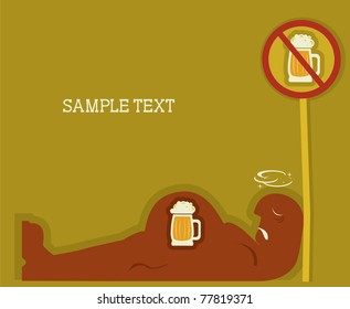 Human passion about beer.Vector symbol of alcohol
