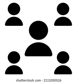 Human, people character, avatar icon, symbol. Personnel, staff, employee, collagenous icon