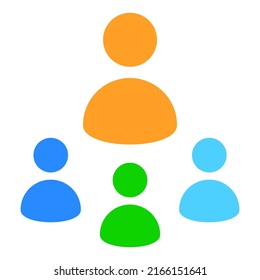 Human, people character, avatar icon, symbol. Personnel, staff, employee, collagenous icon