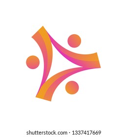 human people charity community unity logo vector icon