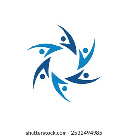 Menschen Gemeinschaft Logo Design Freude Spaß