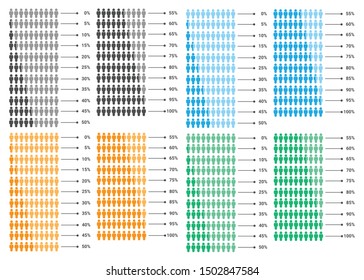 Human People Percentage Infographic Template Elements Vector Design