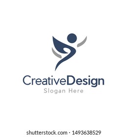 Human People Pilates Creative Moving Logo