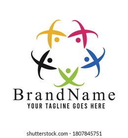 human people team logo icon vector. line art, painting art, tattoo art.