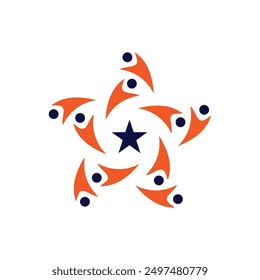 Human and people welfare logo design community care friendship unity vector icon and social organization logo design, human logo design, organization logo, social working