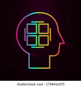 Human, perfectionist in mind nolan icon Simple thin line, outline vector of Human mind icons for ui and ux, website or mobile application