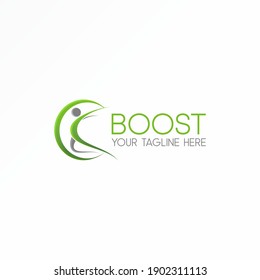 Human, person, or Body Movement in circle or crescent moon Image graphic icon Logo design actract concept Vector stock. Can be used as a symbol related to sport or health