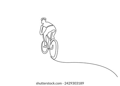 human person male bicycle activity sports fun race outdoor one line art design