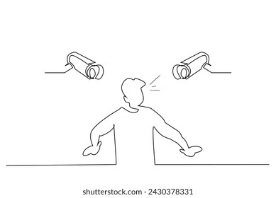 human person panicking stes security camera tracking one line art design