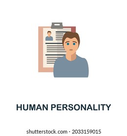 Human Personality flat icon. Colored sign from personality collection. Creative Human Personality icon illustration for web design, infographics and more