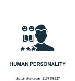 Human Personality icon. Monochrome simple Personality icon for templates, web design and infographics