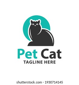 human pet cat logo design