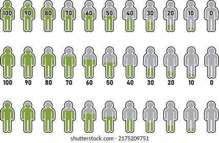 Human Pictogram Infographic Material Set