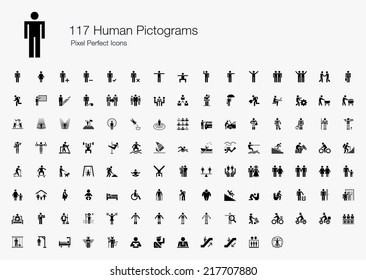 Human Pictogram Pixel Perfect Icons