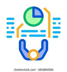 human pie chart icon vector. human pie chart sign. color symbol illustration