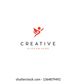 Human Pilates Moving Creative Vector Logo Design