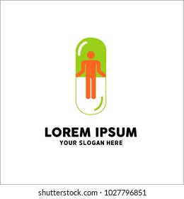 Human Pill Logo Template