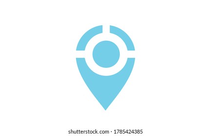 human pin silhouette logo vector design illustration