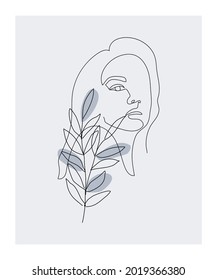 Human and plant modern interior poster 