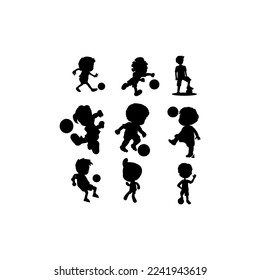 human playing football silhouette icon