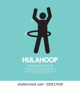 Human Playing A Hulahoop Symbol Vector Illustration