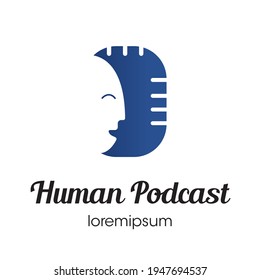 Human Podcast logo or symbol design template