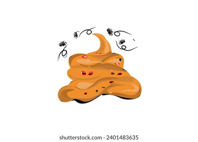 Symbole menschlicher Pools, die von mehreren Fliegen ohne Hintergrund umgeben sind