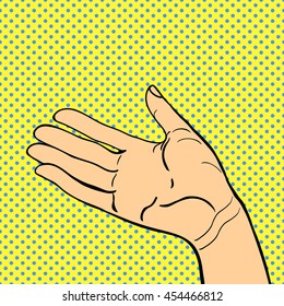 Human popart hand pose signal human fingers