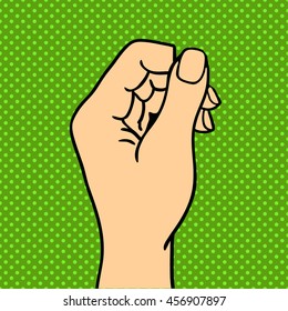 Human popart hand pose signal human fingers