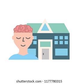 human portrait brain mental hospital health