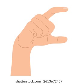 Human positive hands and fingers gesture a little sign