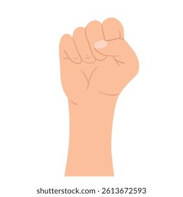 Human positive hands and fingers gesture fist