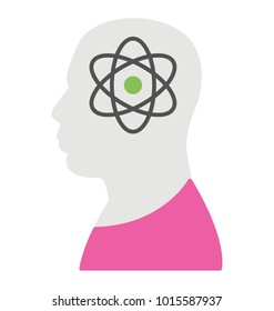 
Human potential flat icon, human skills
