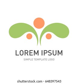 Human potential logo icon. Logo template.