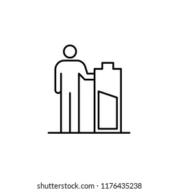 human power icon. Element of conceptual figures icon for mobile concept and web apps. Thin line human power icon can be used for web and mobile