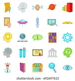 Human power icons set. Cartoon set of 25 human power vector icons for web isolated on white background