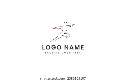 human power logo design abstract