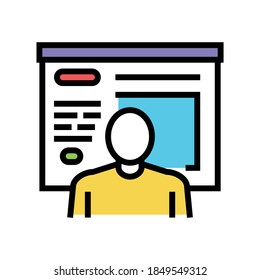 human presentation color icon vector. human presentation sign. isolated symbol illustration