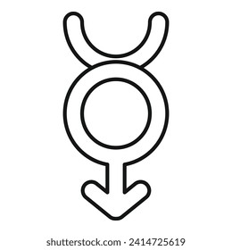 Human pride move icon outline vector. Gender identity. Woman man trans