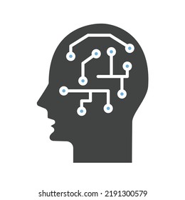 Human Processor icon vector image. Can also be used for Artificial Intelligence. Suitable for mobile apps, web apps and print media.