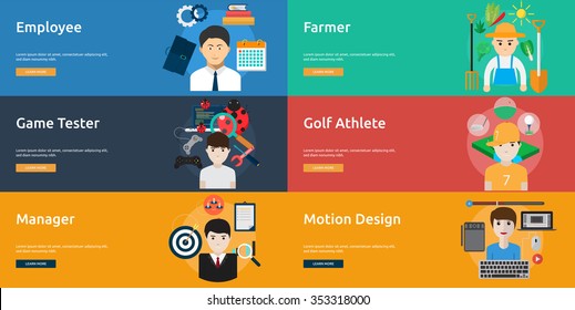 Human Profession Banner Set