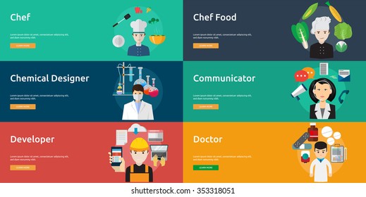 Human Profession Banner Set