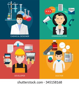 Human Profession Concept Stock Vector (Royalty Free) 345158168 ...