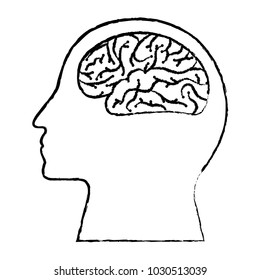 human profile brain artificial intelligence circuit